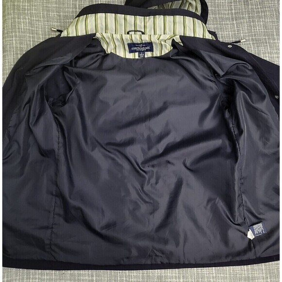 MACKINTOSH New England Rain Wind Breaker Jacket Removable Hood Navy Women's S - Picture 13 of 16